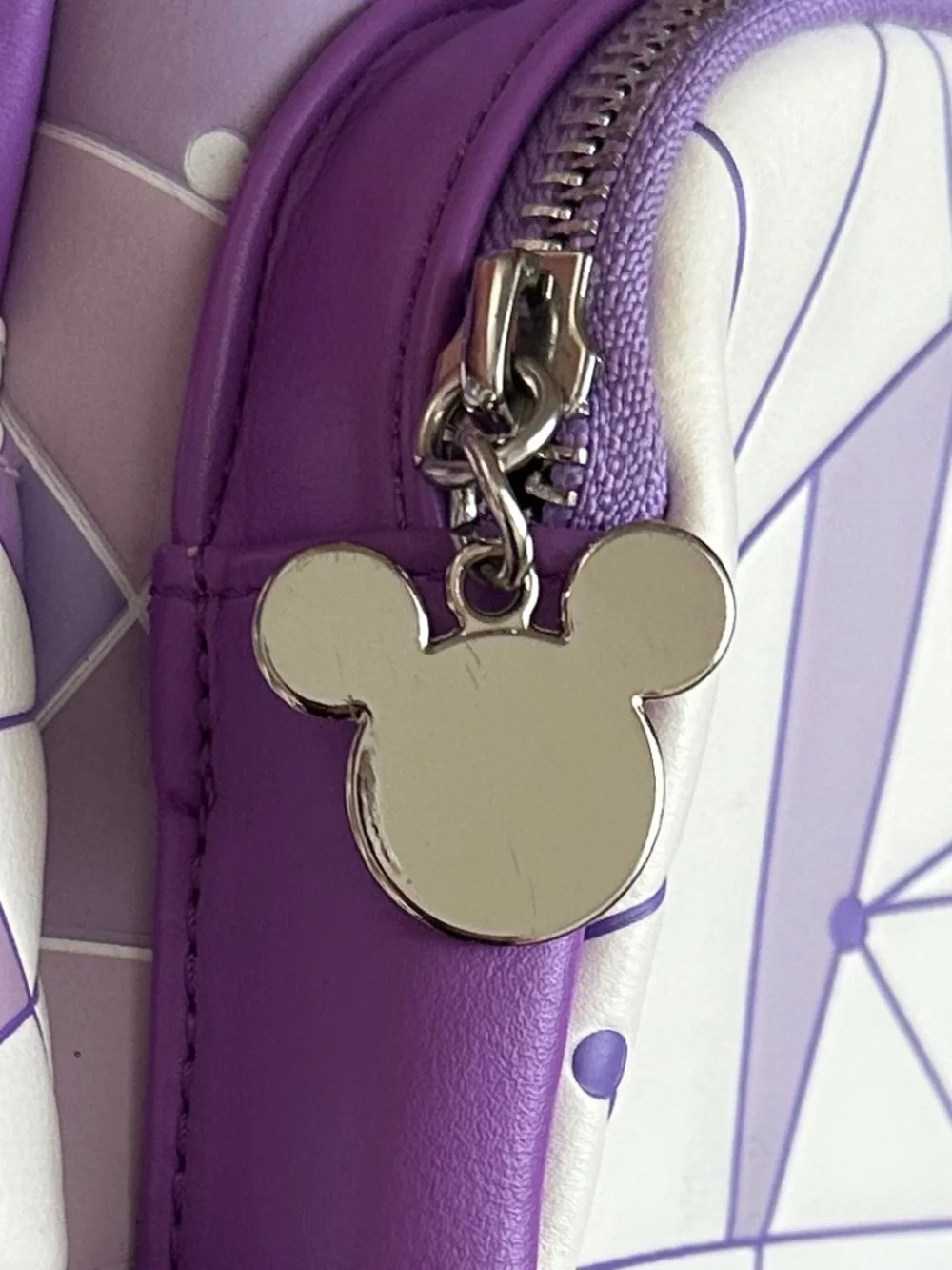 Disney Parks Loungefly Magic Kingdom Purple Wall Mini Backpack Vacation Travel